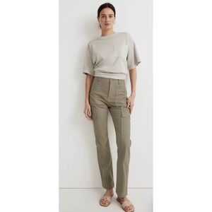 Madewell Womens High Rise 90s Cargo Straight Leg Pants Olive Green Khaki Size 29